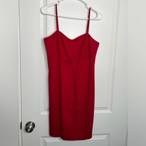 Vintage Hugo Buscati Collection Red Wool Minidress Size 6